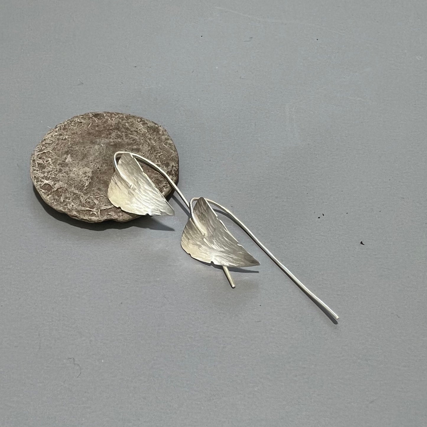 Handmade Silver Vine Leaf Earrings - Nature Inspired Jewelry