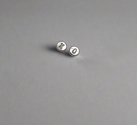 Tiny Silver XO Post Earrings