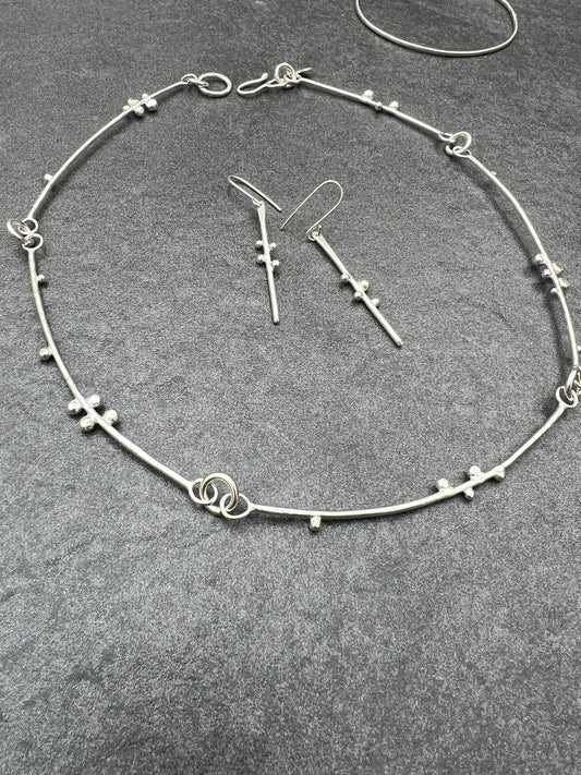 Budding Branches Silver Necklace